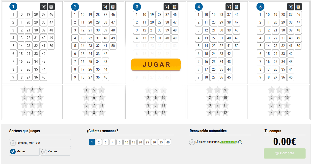 Play Lotería Nacional ticket